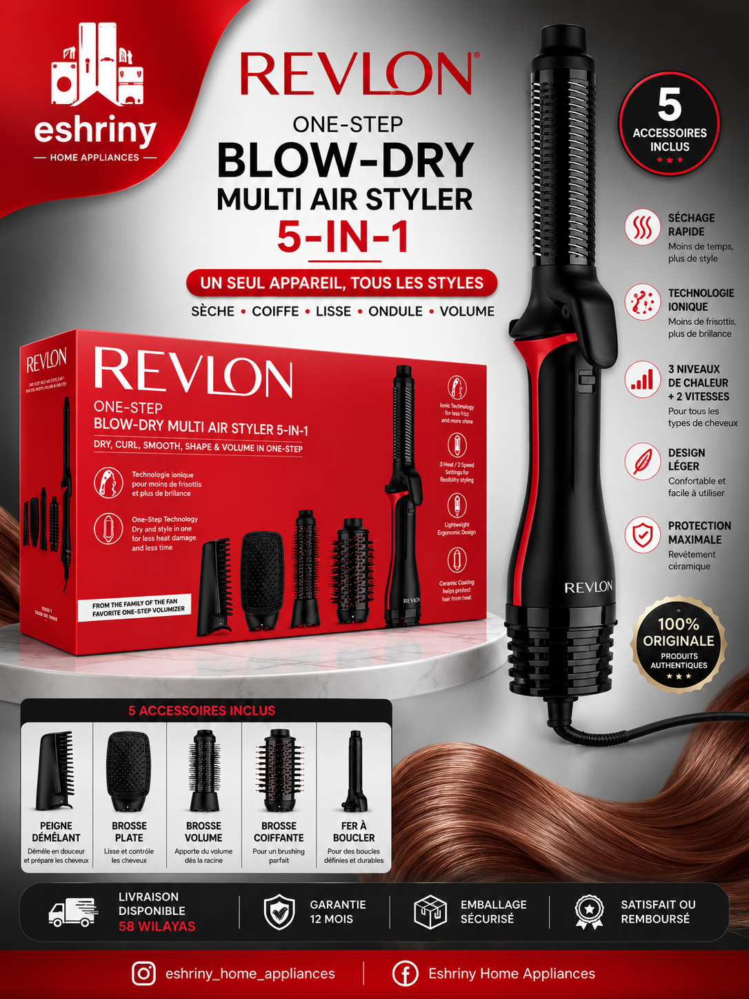 REVLON® -ONE-STEP BLOW-DRY MULTI AIR STYLER 5-IN-1
